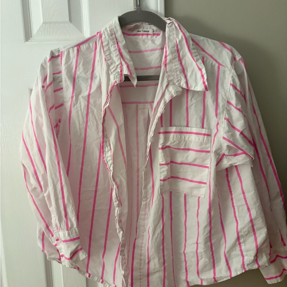 Pink Striped Button Down Shirt